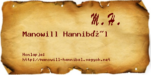 Manowill Hannibál névjegykártya